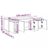 füstös tölgy színű szerelt fa TV-szekrény 120x30x40,5 cm