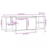 füstös tölgy színű szerelt fa TV-szekrény 130x35x50 cm