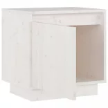 fehér tömör fenyőfa éjjeliszekrény 40 x 30 x 40 cm