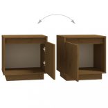 2 darab mézbarna tömör fenyőfa éjjeliszekrény 40 x 30 x 40 cm