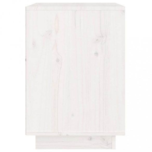 2 db fehér tömör fenyőfa éjjeliszekrény 40 x 35 x 50 cm