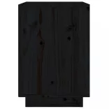 2 db fekete tömör fenyőfa éjjeliszekrény 40 x 35 x 50 cm