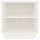 2 darab fehér tömör fenyőfa éjjeliszekrény 40 x 34 x 40 cm