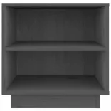 2 db szürke tömör fenyőfa éjjeliszekrény 40 x 34 x 40 cm