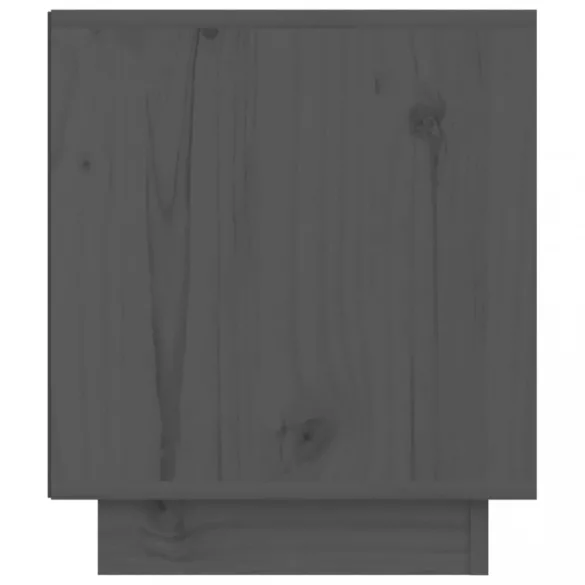 2 db szürke tömör fenyőfa éjjeliszekrény 40 x 34 x 40 cm