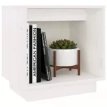 fehér tömör fenyőfa éjjeliszekrény 40 x 30 x 40 cm