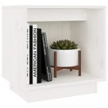 2 darab fehér tömör fenyőfa éjjeliszekrény 40 x 30 x 40 cm