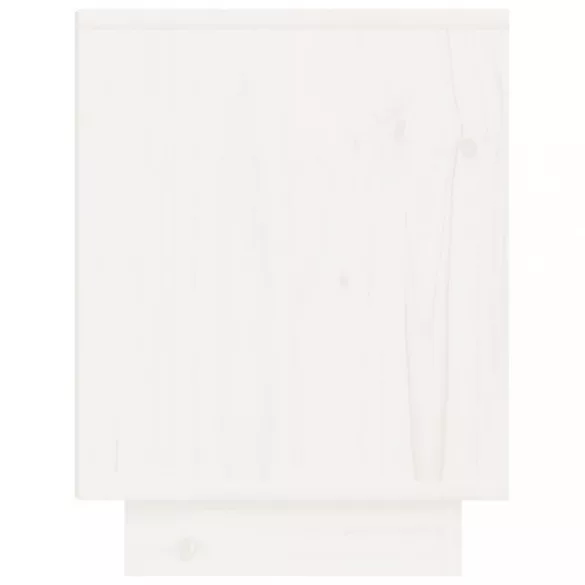 2 darab fehér tömör fenyőfa éjjeliszekrény 40 x 30 x 40 cm