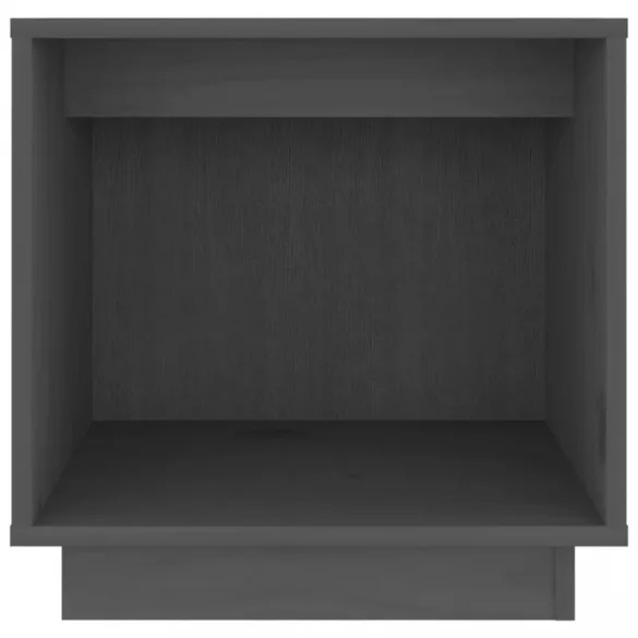 szürke tömör fenyőfa éjjeliszekrény 40 x 30 x 40 cm