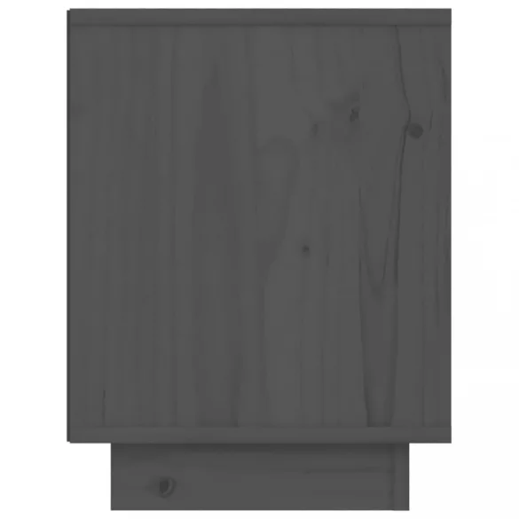 szürke tömör fenyőfa éjjeliszekrény 40 x 30 x 40 cm