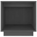 2 db szürke tömör fenyőfa éjjeliszekrény 40 x 30 x 40 cm