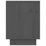 2 db szürke tömör fenyőfa éjjeliszekrény 40 x 30 x 40 cm