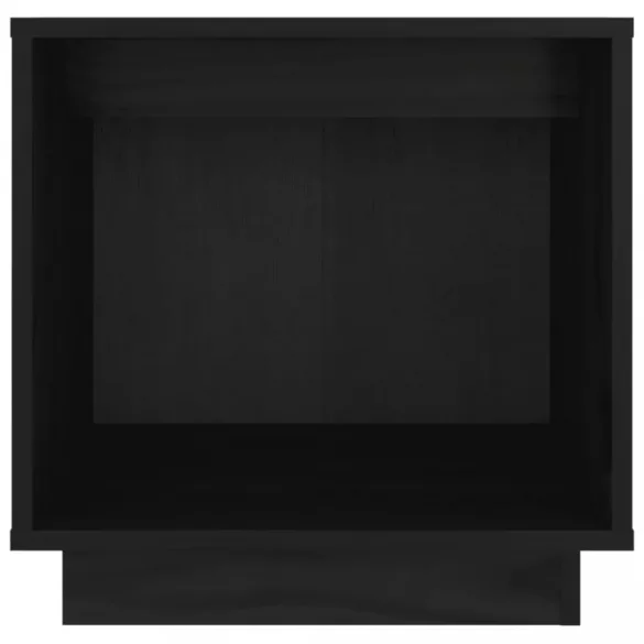 2 darab fekete tömör fenyőfa éjjeliszekrény 40 x 30 x 40 cm