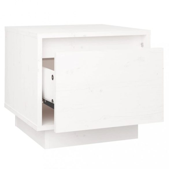 2 db fehér tömör fenyőfa éjjeliszekrény 35 x 34 x 32 cm