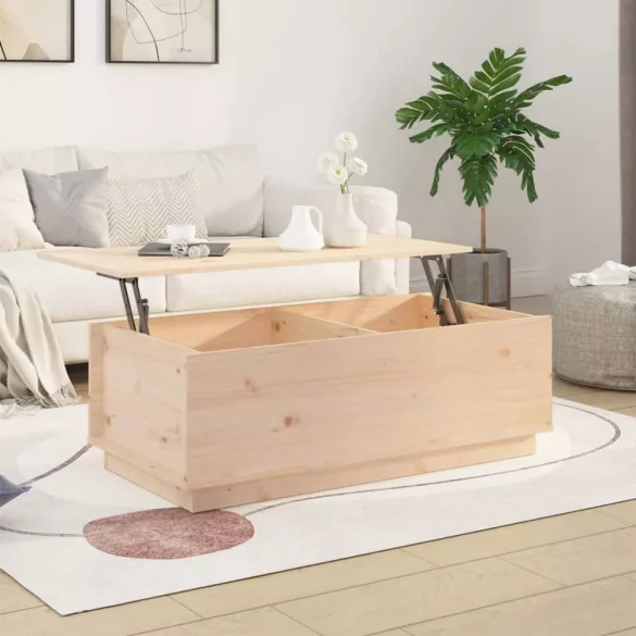 tömör fenyőfa dohányzóasztal 100x50x35 cm