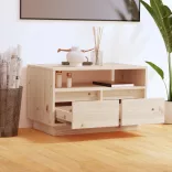 tömör fenyőfa TV-szekrény 60 x 35 x 37 cm