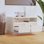 fehér tömör fenyőfa TV-szekrény 60x35x37 cm