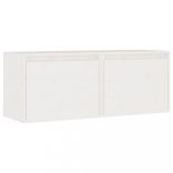 2 darab fehér tömör fenyőfa faliszekrény 45 x 30 x 35 cm