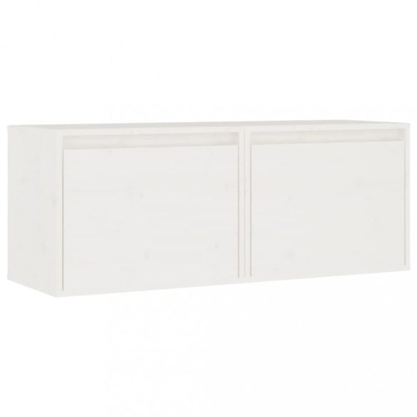 2 darab fehér tömör fenyőfa faliszekrény 45 x 30 x 35 cm