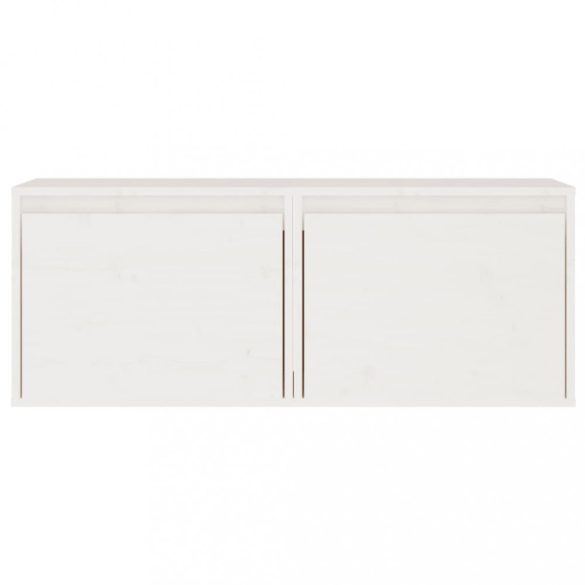 2 darab fehér tömör fenyőfa faliszekrény 45 x 30 x 35 cm