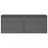 2 darab szürke tömör fenyőfa faliszekrény 45 x 30 x 35 cm