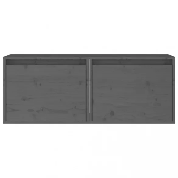 2 darab szürke tömör fenyőfa faliszekrény 45 x 30 x 35 cm