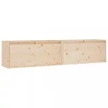 2 db tömör fenyőfa faliszekrény 80 x 30 x 35 cm