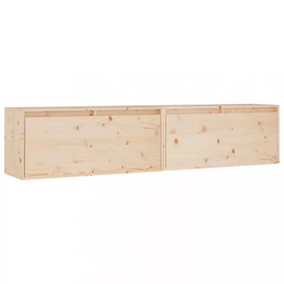 2 db tömör fenyőfa faliszekrény 80 x 30 x 35 cm