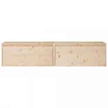 2 db tömör fenyőfa faliszekrény 80 x 30 x 35 cm