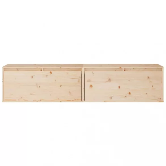 2 db tömör fenyőfa faliszekrény 80 x 30 x 35 cm