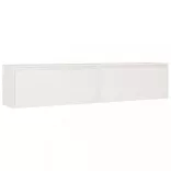 2 db fehér tömör fenyőfa faliszekrény 80 x 30 x 35 cm