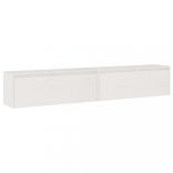 2 darab fehér tömör fenyőfa faliszekrény 100 x 30 x 35 cm