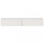 2 darab fehér tömör fenyőfa faliszekrény 100 x 30 x 35 cm