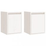 2 darab fehér tömör fenyőfa faliszekrény 100 x 30 x 35 cm