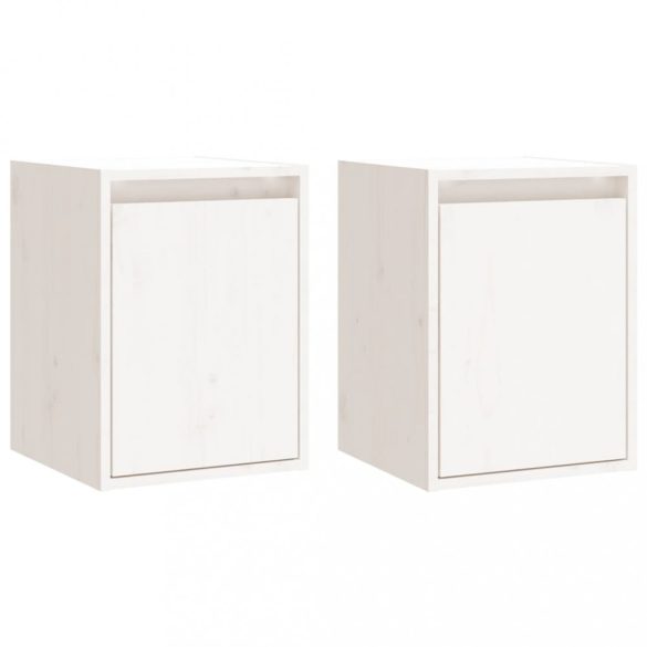2 darab fehér tömör fenyőfa faliszekrény 100 x 30 x 35 cm