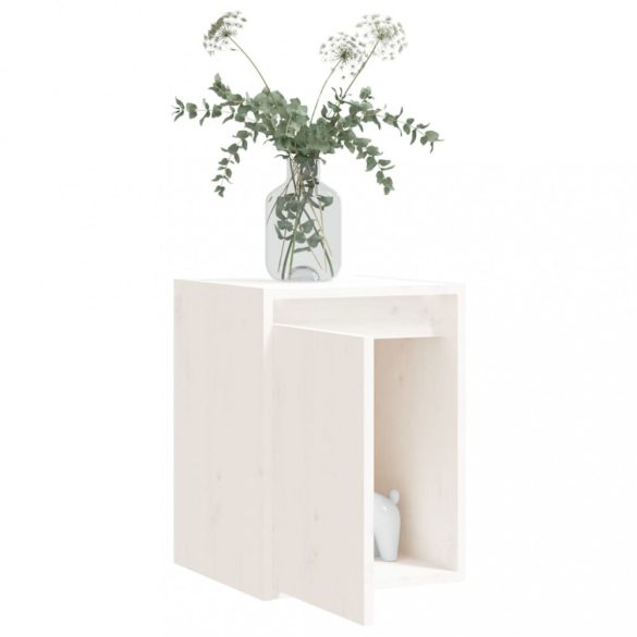 2 darab fehér tömör fenyőfa faliszekrény 100 x 30 x 35 cm