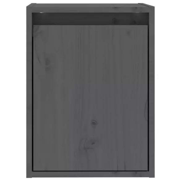 2 darab szürke tömör fenyőfa faliszekrény 30 x 30 x 40 cm