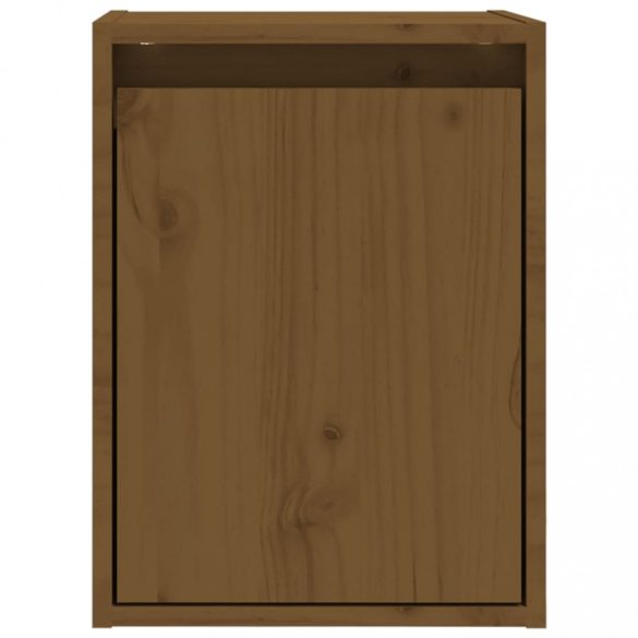 2 darab mézbarna tömör fenyőfa faliszekrény 30 x 30 x 40 cm