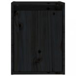 2 darab fekete tömör fenyőfa faliszekrény 30 x 30 x 40 cm