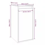 tömör fenyőfa faliszekrény 30 x 30 x 60 cm