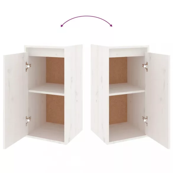 fehér tömör fenyőfa faliszekrény 30 x 30 x 60 cm