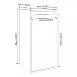 fehér tömör fenyőfa faliszekrény 30 x 30 x 60 cm