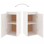 2 db fehér tömör fenyőfa faliszekrény 30 x 30 x 60 cm