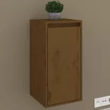 mézbarna tömör fenyőfa faliszekrény 30 x 30 x 60 cm