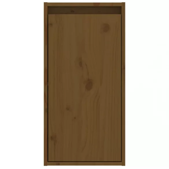mézbarna tömör fenyőfa faliszekrény 30 x 30 x 60 cm