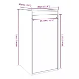 mézbarna tömör fenyőfa faliszekrény 30 x 30 x 60 cm