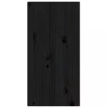 2 db fekete tömör fenyőfa faliszekrény 30 x 30 x 60 cm