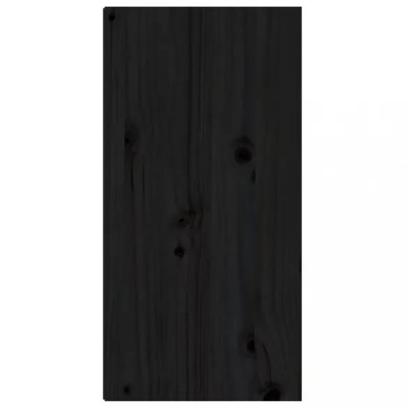 2 db fekete tömör fenyőfa faliszekrény 30 x 30 x 60 cm