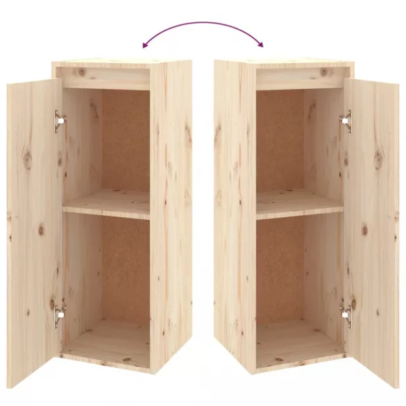 tömör fenyőfa faliszekrény 30 x 30 x 80 cm