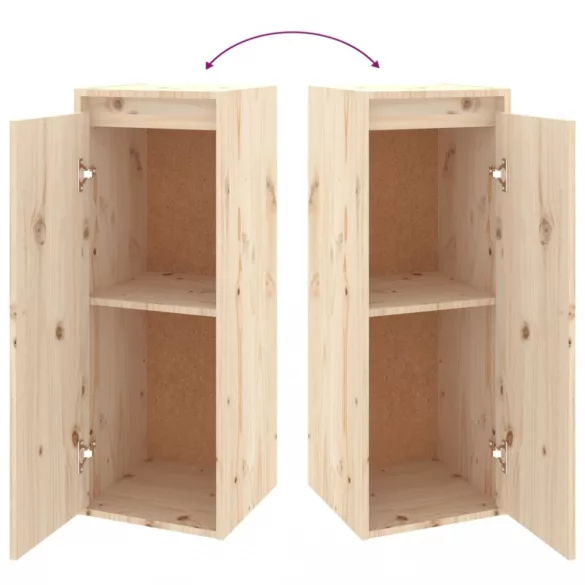 2 darab tömör fenyőfa faliszekrény 30 x 30 x 80 cm